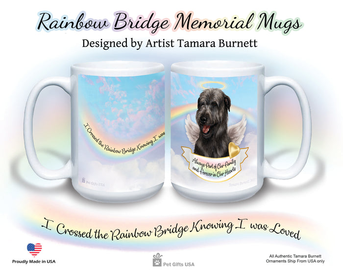 Irish Wolfhound Black Memorial Mug 15 oz