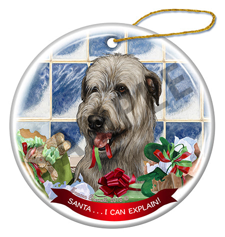 Irish Wolfhound - Santa I Can Explain Ornament