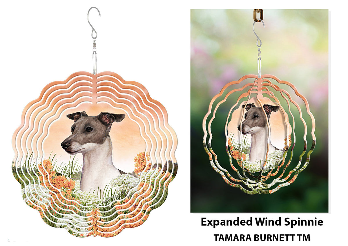 Italian Greyhound Blue Wind Spinner