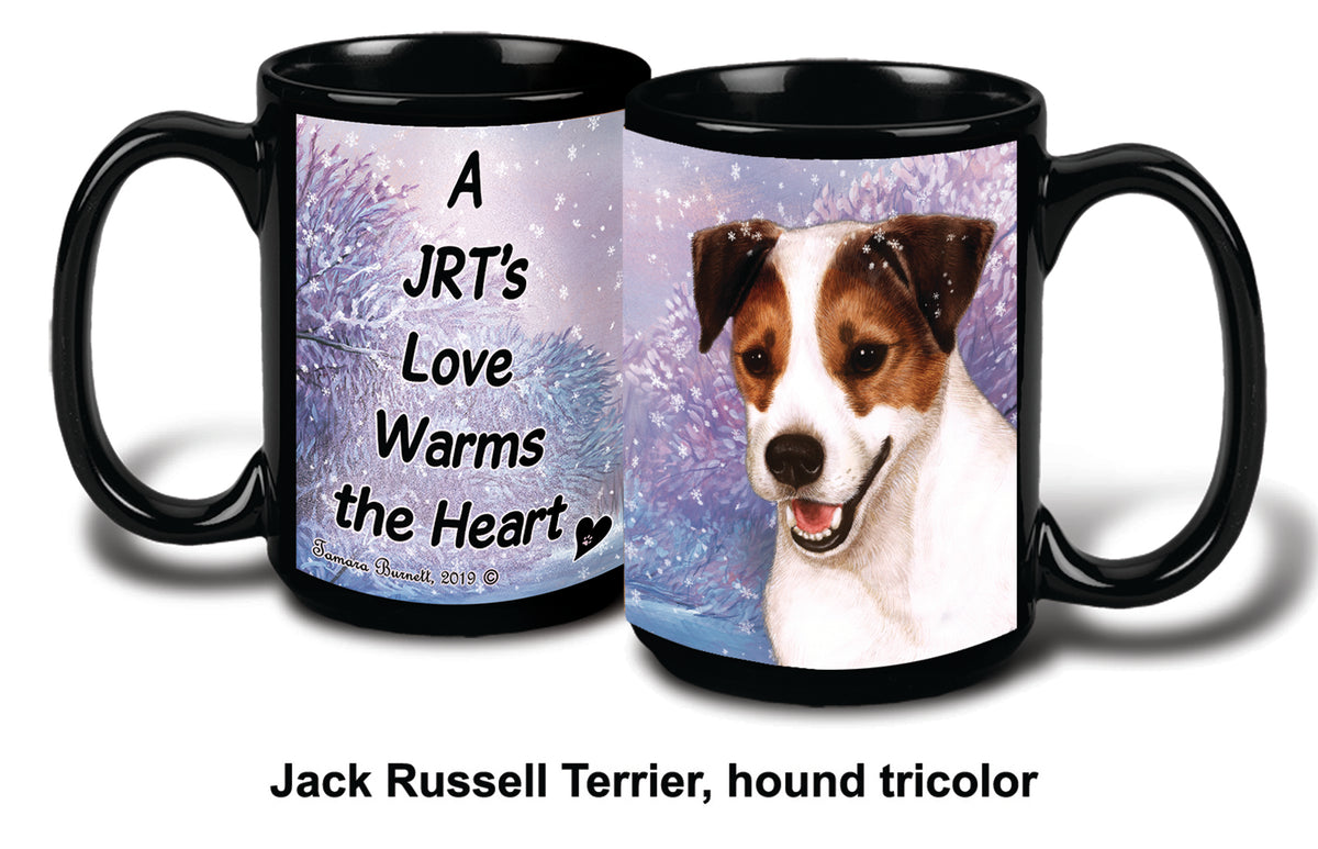 Jack Russell Tri Winter Mug 15 oz