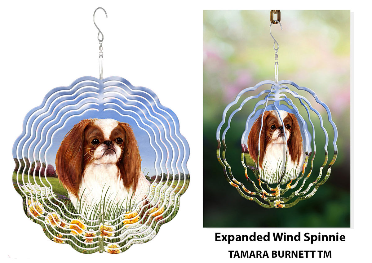 Japanese Chin Red and White Wind Spinner