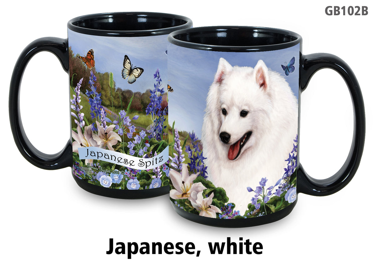 Japanese Spitz - Garden Party Fun Mug 15 oz