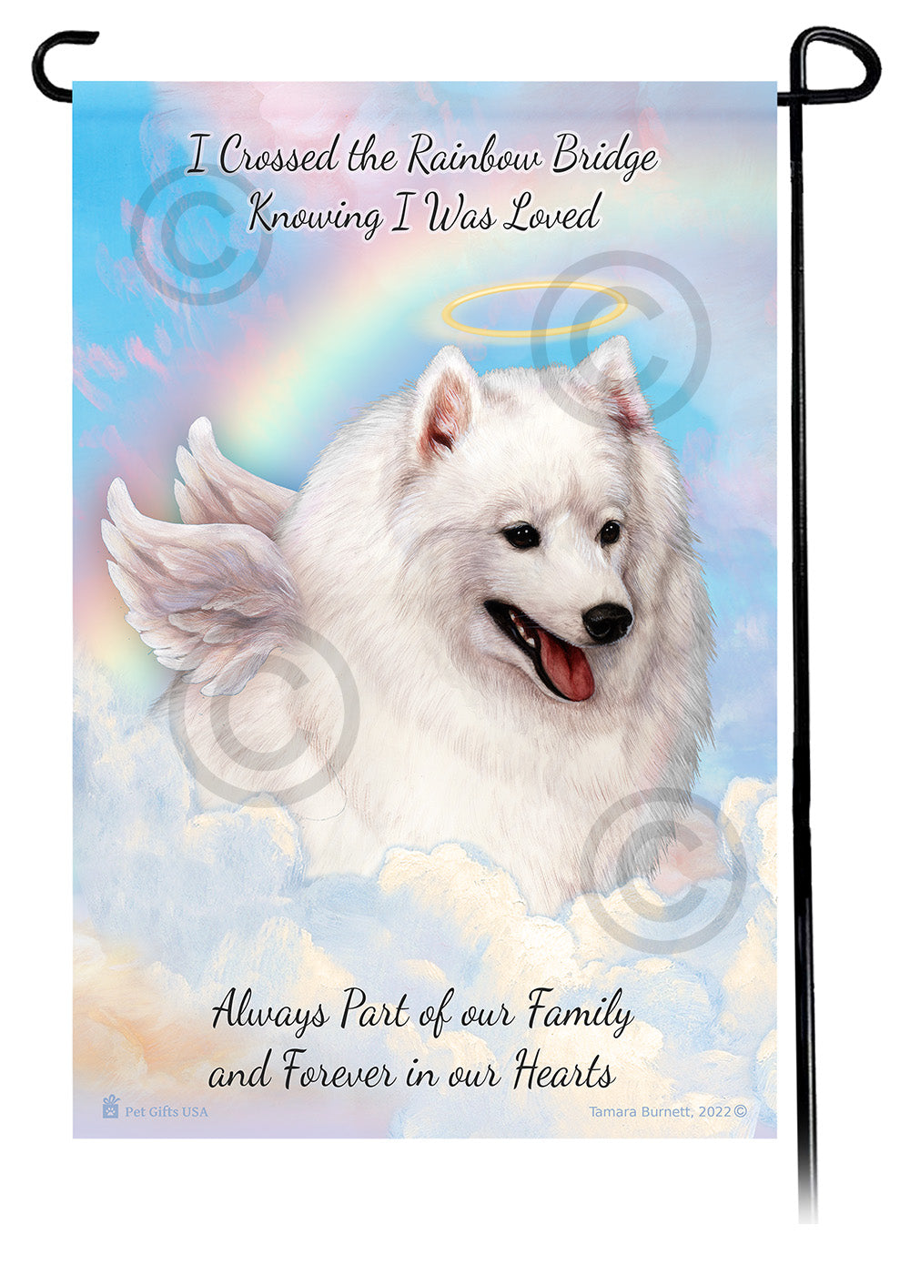 Japanese Spitz Memorial Garden Flags