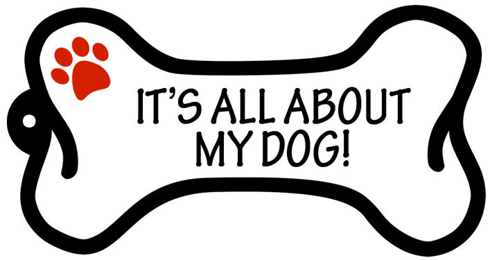 It's All About My Dog - Bone Keychain