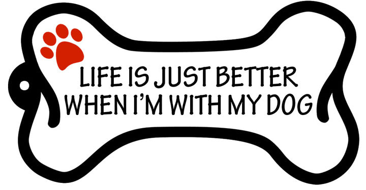 Life Is Just Better When I'm With My Dog - Bone Keychain