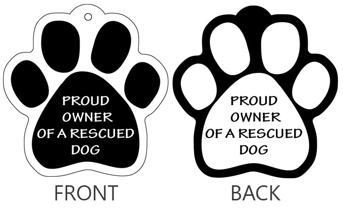 Proud Owner Of A Rescued Dog - Paw Keychain
