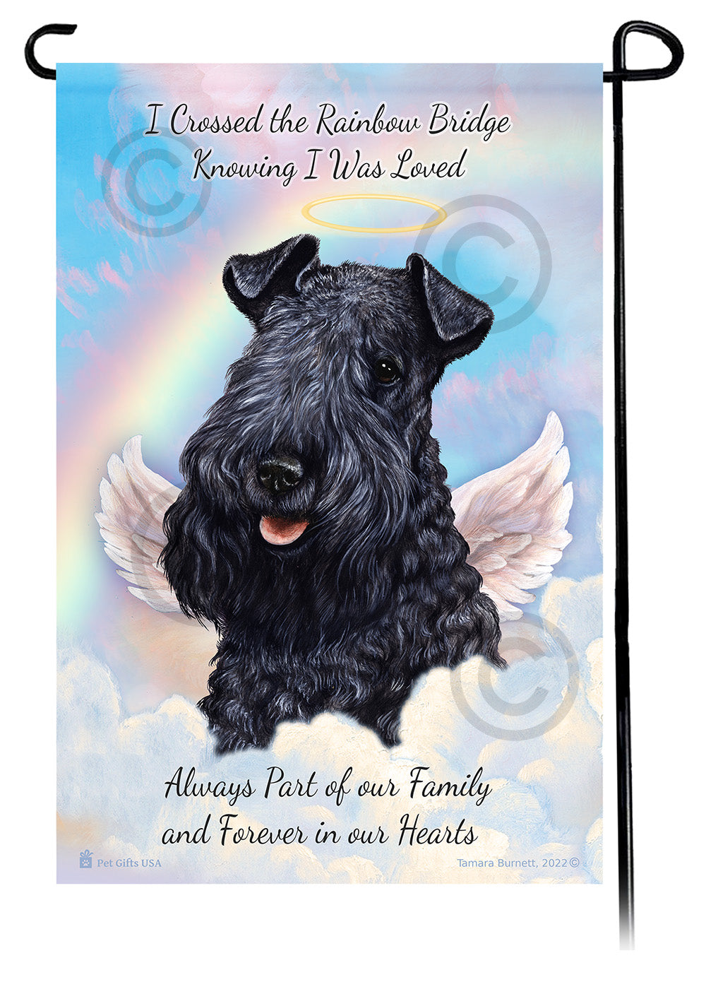 Kerry Blue Terrier Memorial Garden Flags