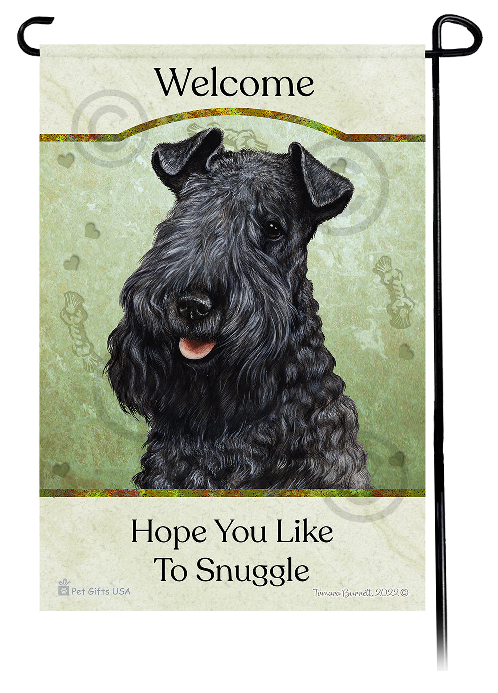 Kerry Blue Terrier Hope You Like To Snuggle Garden Flags