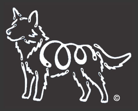 Australian Cattle Dog K-Lines Window Tattoo
