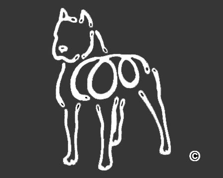 American Bulldog K-Lines Window Tattoo