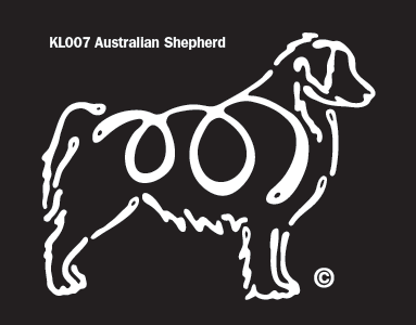Australian Shepherd K-Lines Window Tattoo