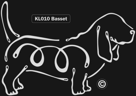 Basset Hound K-Lines Window Tattoo