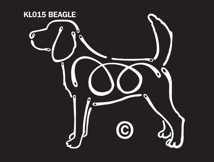 Beagle K-Lines Window Tattoo