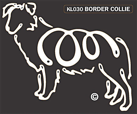 Border Collie K-Lines Window Tattoo
