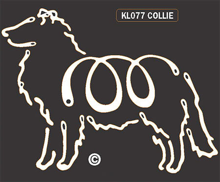 Collie K-Lines Window Tattoo