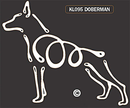 Doberman Pinscher K-Lines Window Tattoo