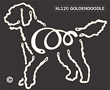 Goldendoodle K-Lines Window Tattoo