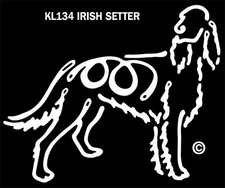 Irish Setter K-Lines Window Tattoo