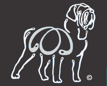 Mastiff K-Lines Window Tattoo