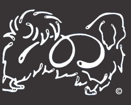 Pekingese K-Lines Window Tattoo