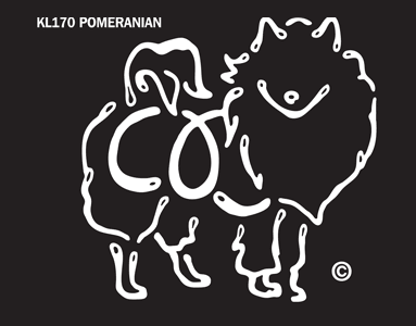 Pomeranian K-Lines Window Tattoo