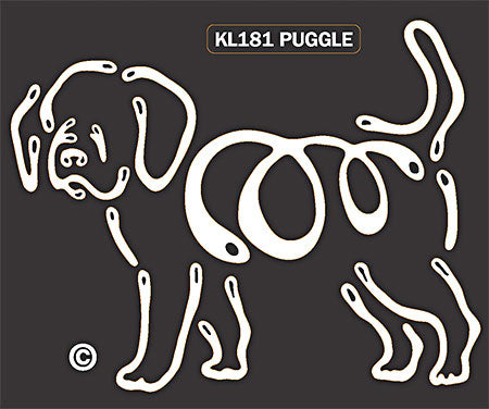Puggle K-Lines Window Tattoo