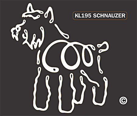 Schnauzer K-Lines Window Tattoo
