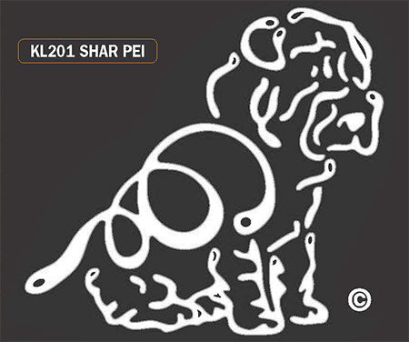 Shar Pei K-Lines Window Tattoo