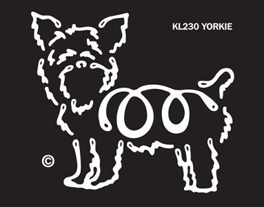 Yorkshire Terrier K-Lines Window Tattoo
