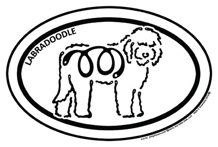 Labradoodle K-Lines Euro Style Tattoo Magnets