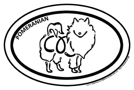 Pomeranian K-Lines Euro Style Tattoo Magnets