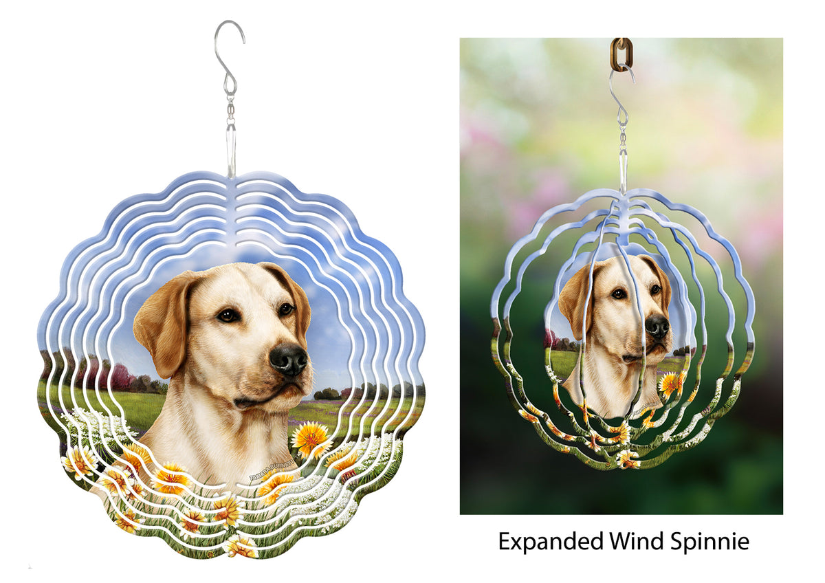 Labrador Retriever Yellow American Wind Spinner