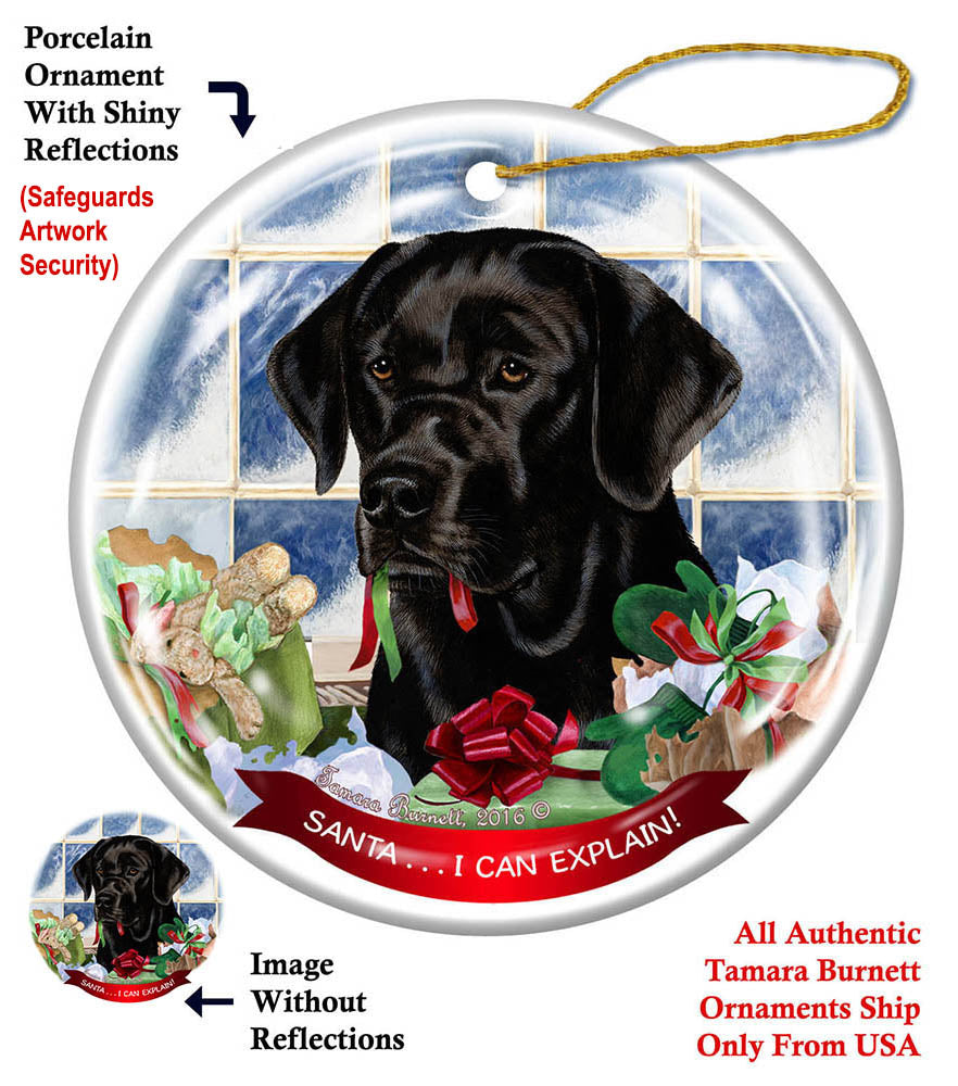 Labrador Retriever - Santa I Can Explain Ornament