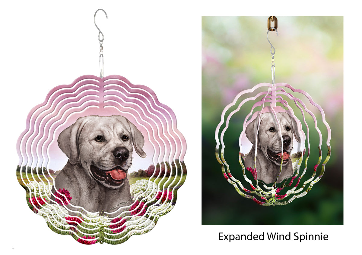 Labrador Retriever Silver English Wind Spinner
