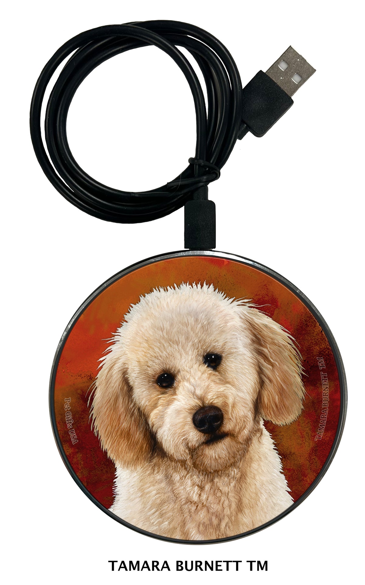 Labradoodle Yellow Zoomies Wireless Charger