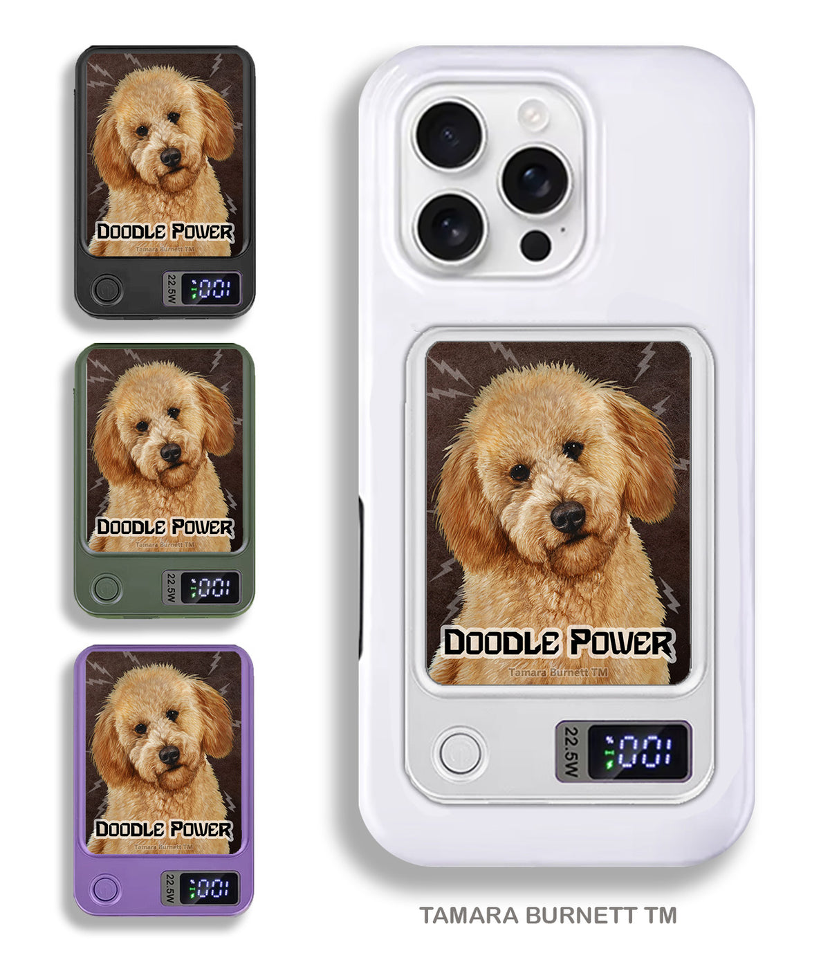 Labradoodle Apricot Phone Bank Wireless Charger