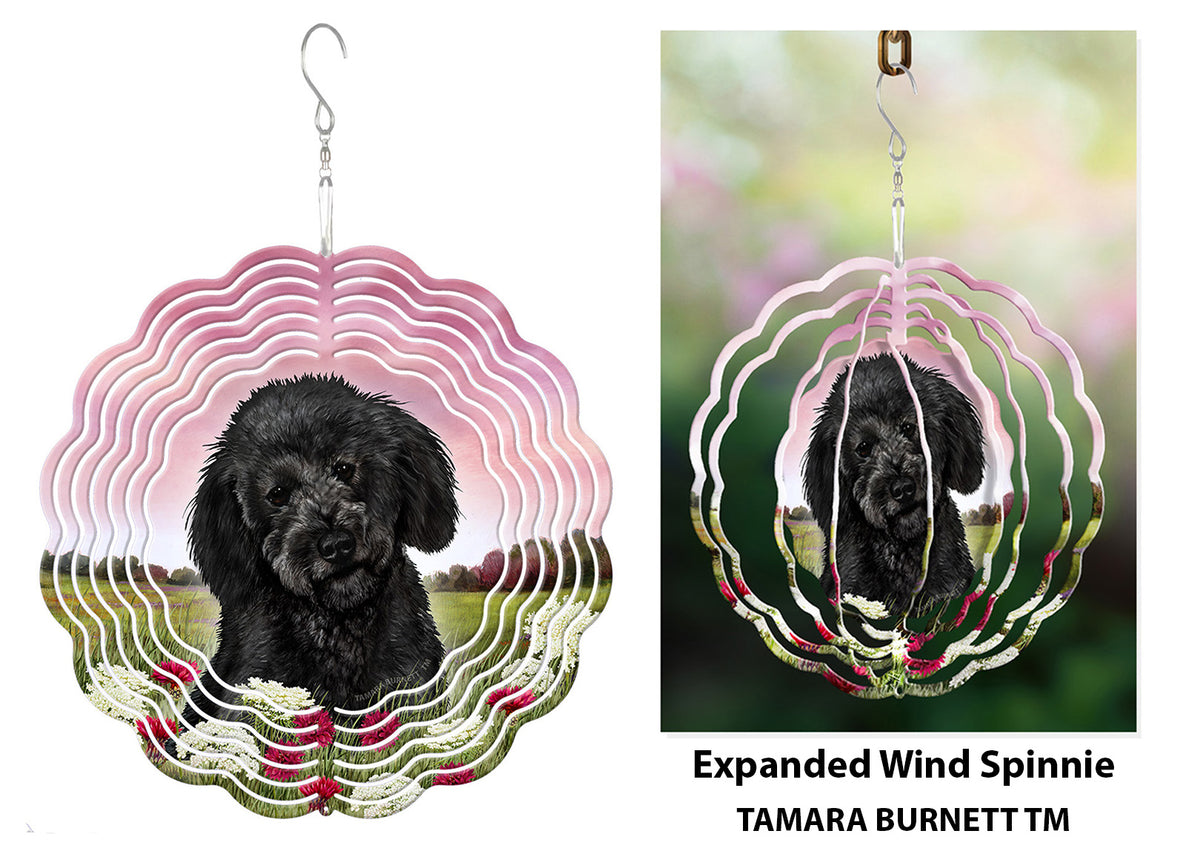 Labradoodle Black Wind Spinner