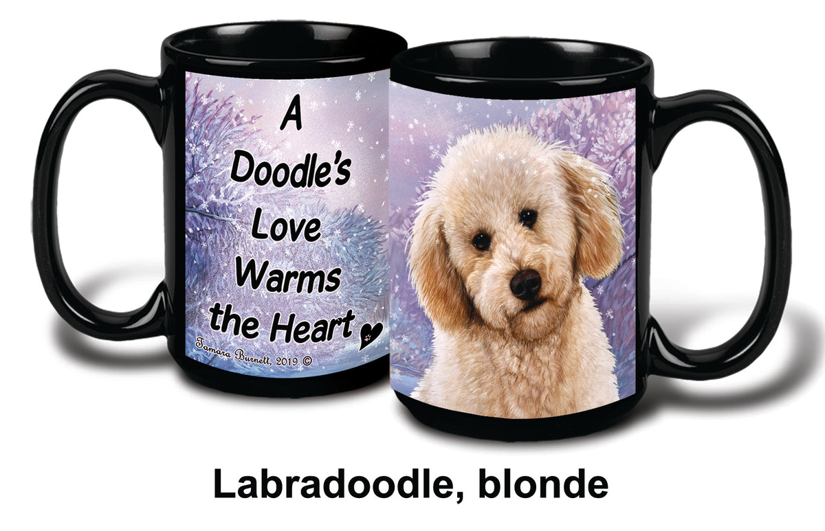 Labradoodle Yellow Winter Mug 15 oz
