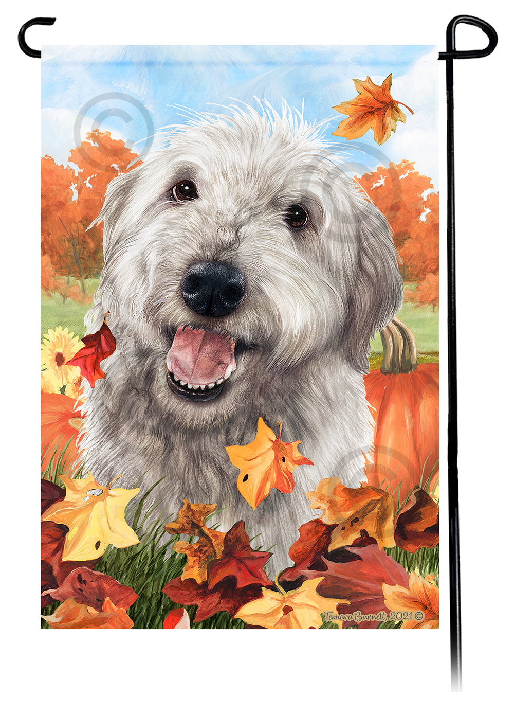 Labradoodle Falling Leaves - Garden Flag