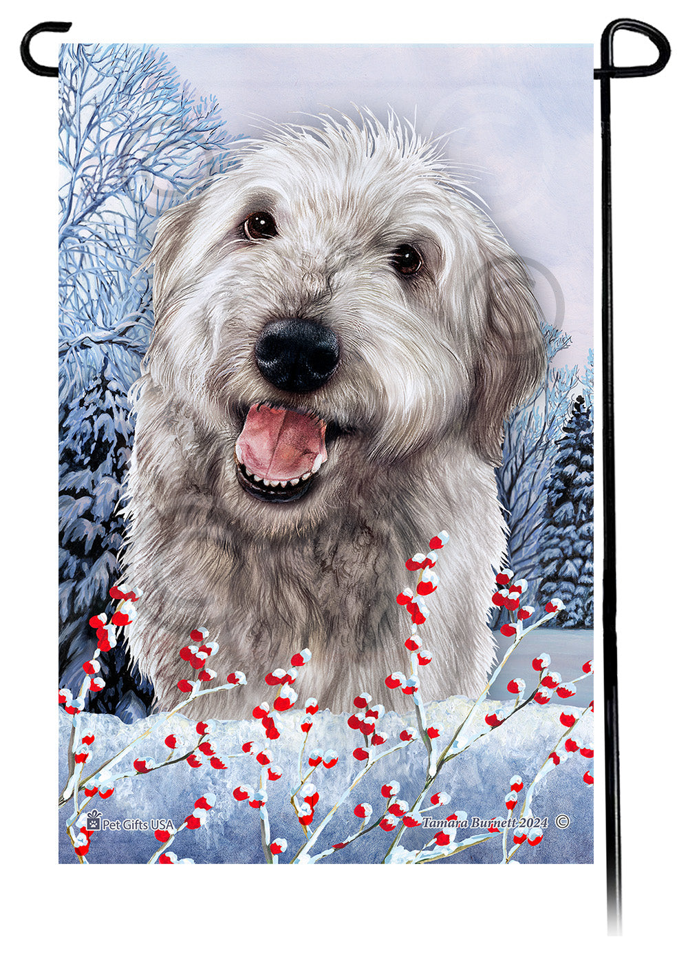 Doodle Winterberries - Garden Flag