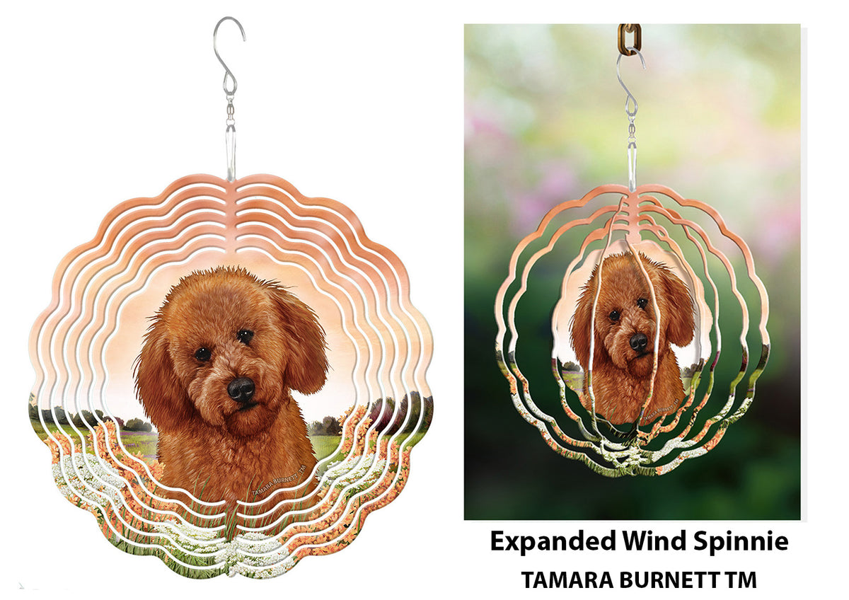 Labradoodle Red Wind Spinner
