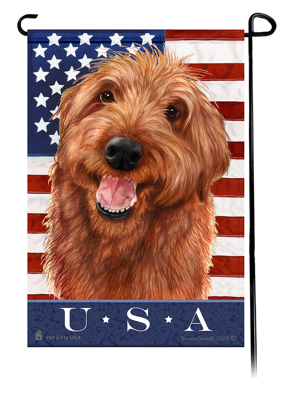 Labradoodle True Blue - Garden Flag