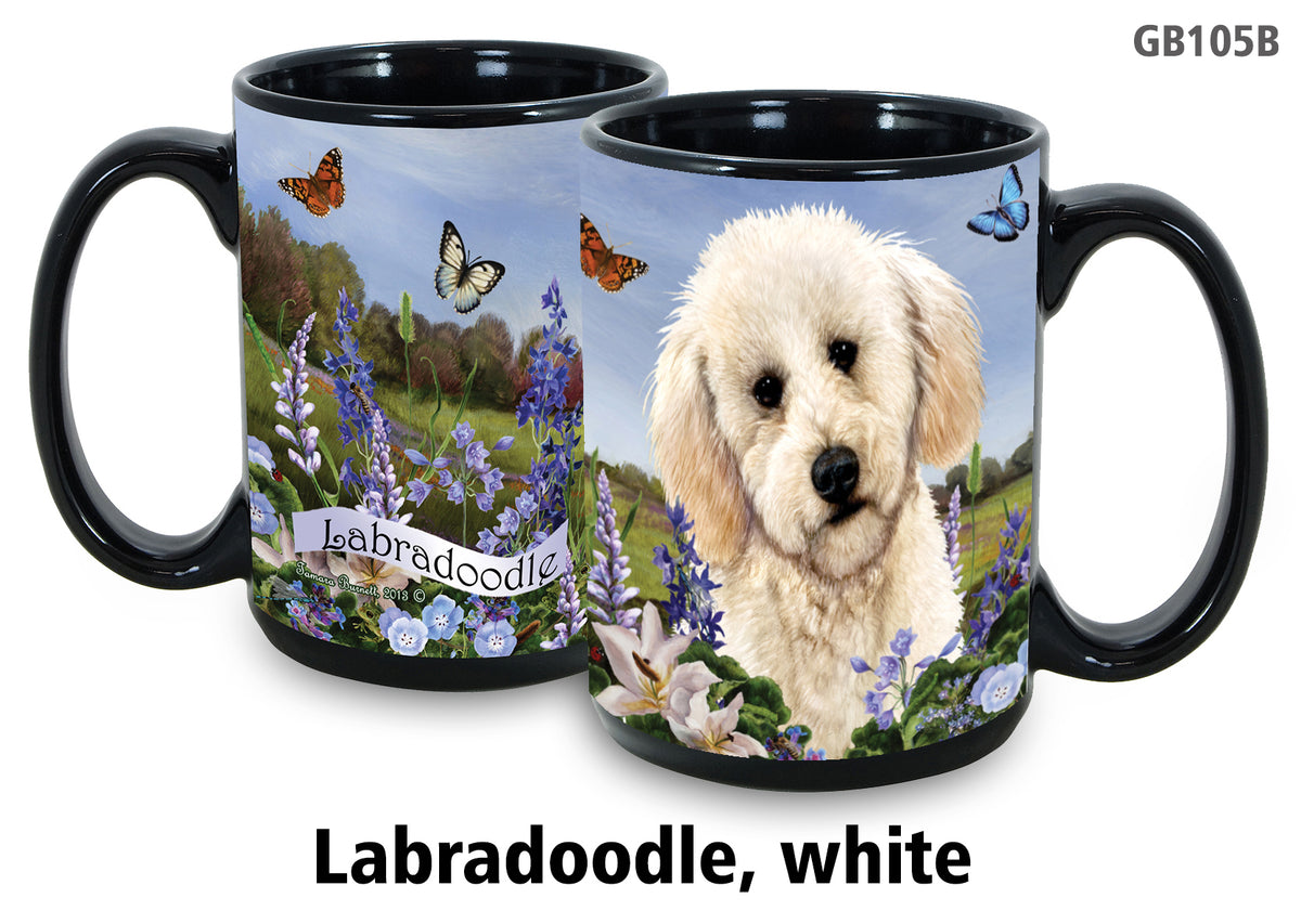 Labradoodle White - Garden Party Fun Mug 15 oz