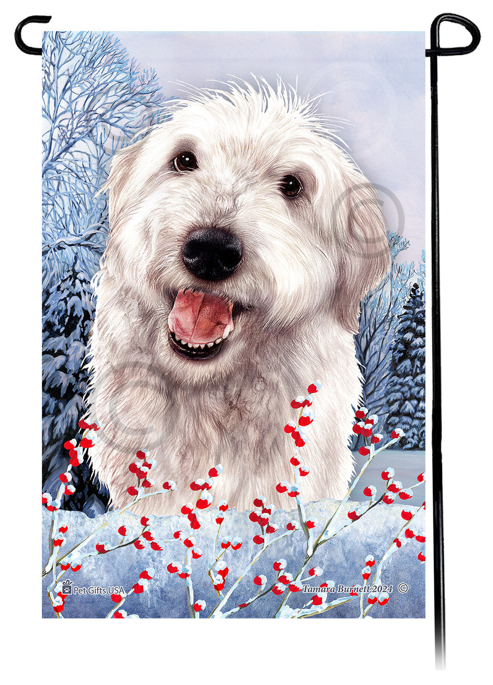 Doodle Winterberries - Garden Flag