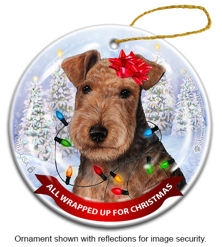 Lakeland Terrier All Wrapped Up Ornament