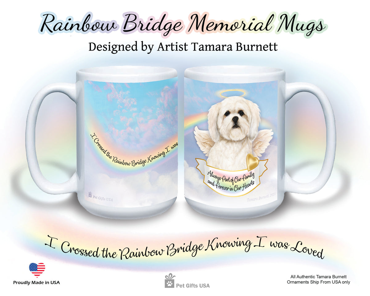 Lhasa Apso White Memorial Mug 15 oz