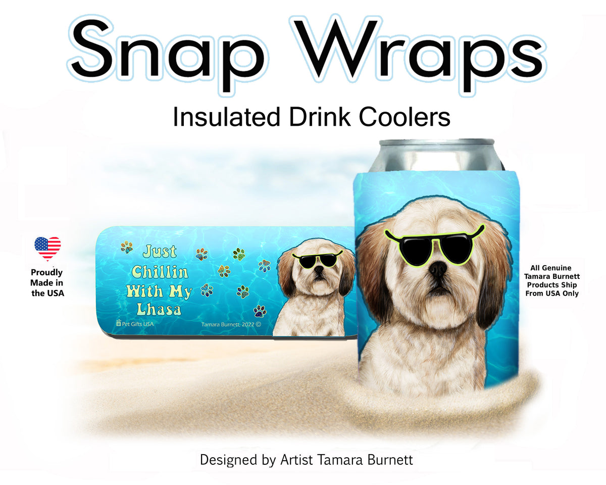 Lhasa Apso Brown Snap Wrap Cozy