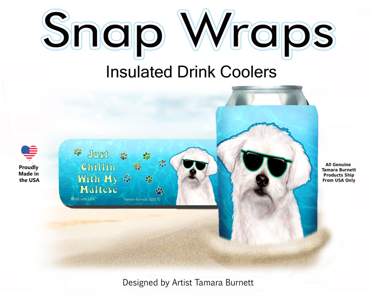 Maltese White Snap Wrap Cozy