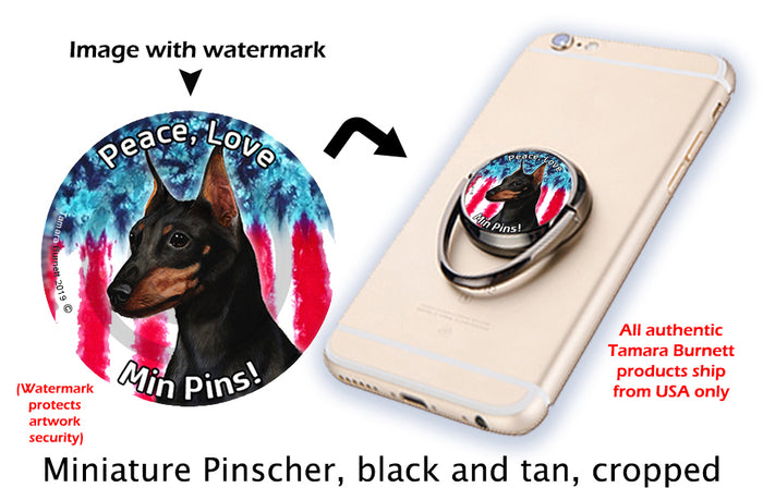 Min Pin Black Cropped Phone Stand