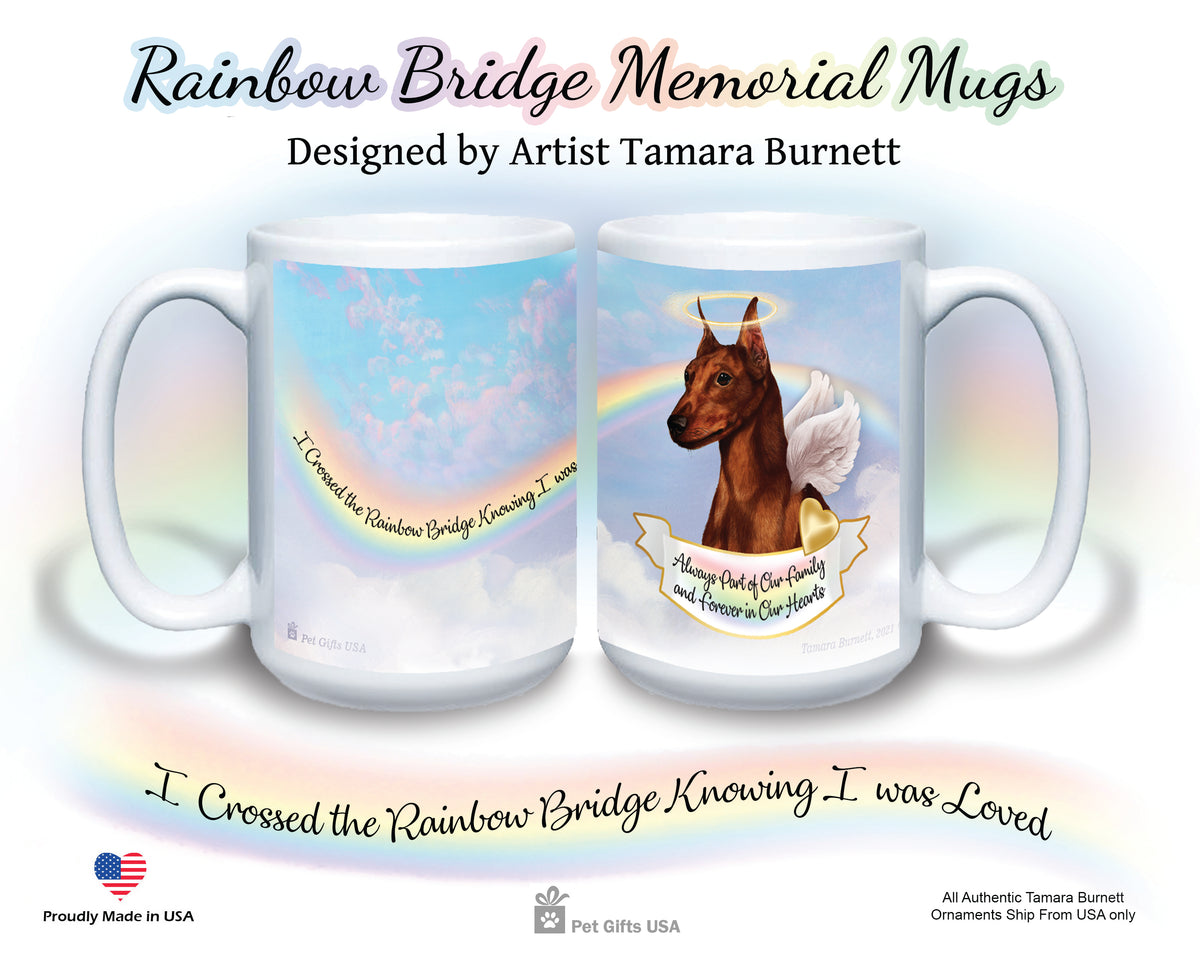Miniature Pinscher Red Cropped Memorial Mug 15 oz